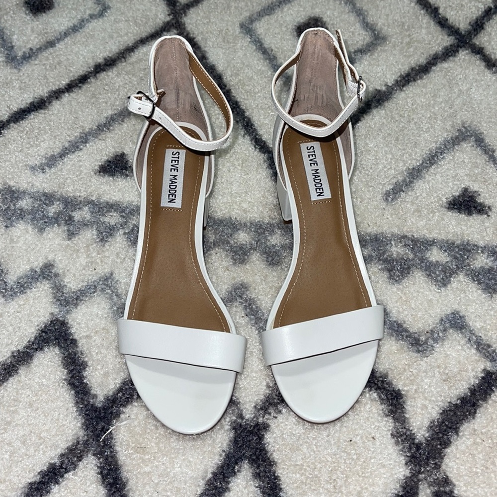 Steve Madden white heels